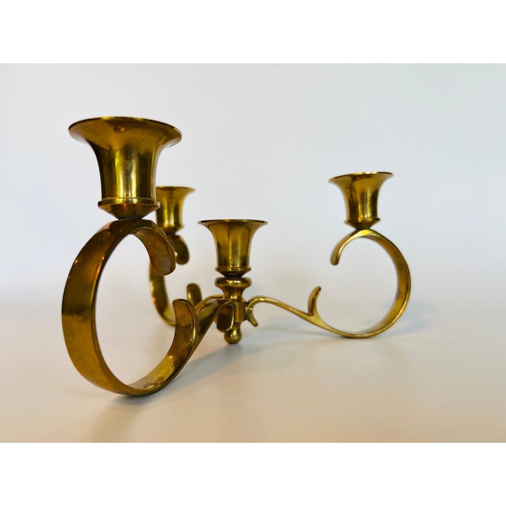 Solid Brass Candle Abra: Minimalist Candlestick Decor